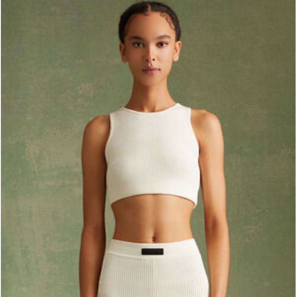 Fear of God ESSENTIALS Off-White Patch Tank Top XL $75